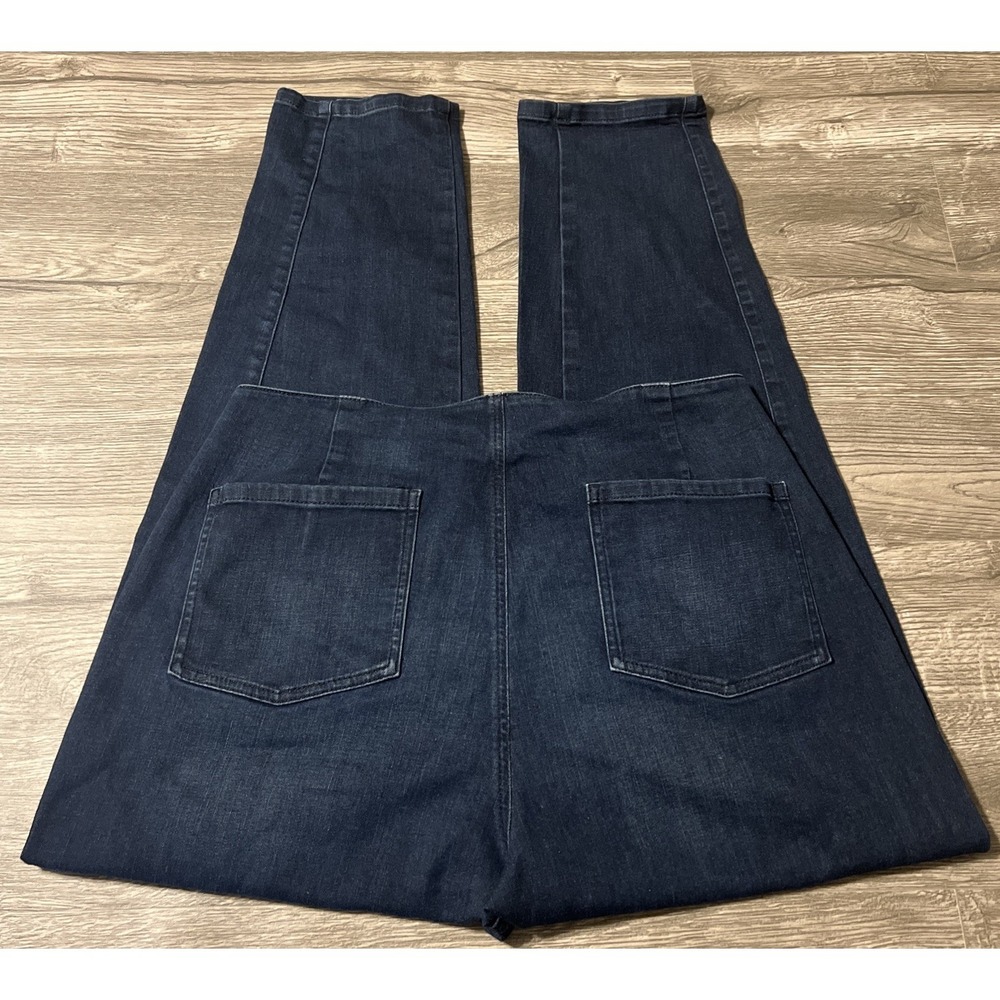 Eileen Fisher Organic Cotton Stretch HighRise Tapered DarkWash Jean SZ 8 (31x28) - Picture 3 of 12